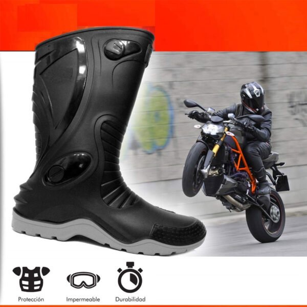 Botas Moto Dakar Caucho 100% Impermeables
