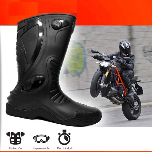 Botas Moto Dakar Caucho 100% Impermeables