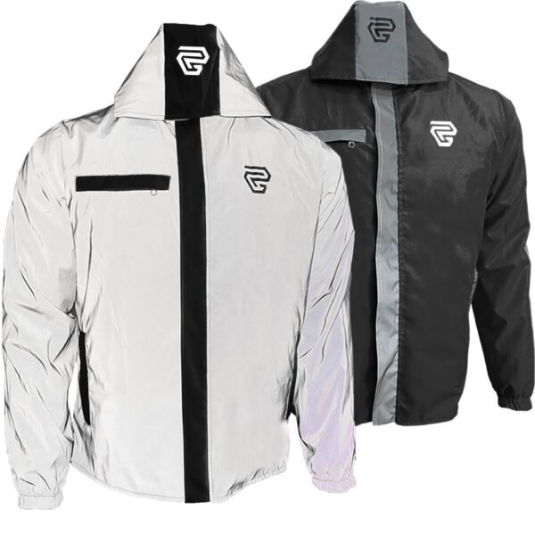 Chaqueta 100% Reflectiva Doble Faz Gp negra