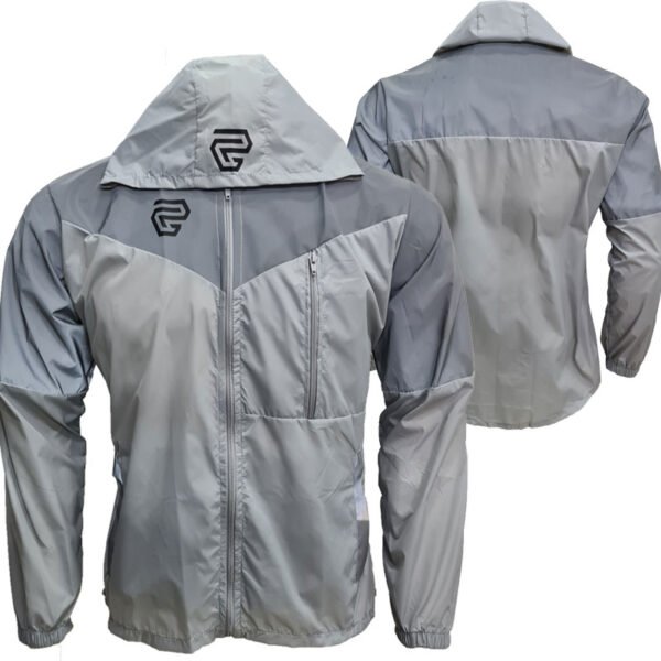 Chaqueta Cortaviento Reflectiva GP gris