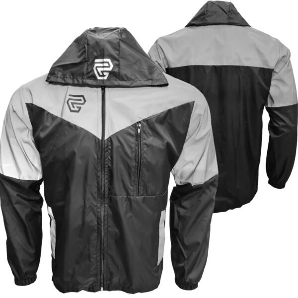 Chaqueta Cortaviento Reflectiva GP negra