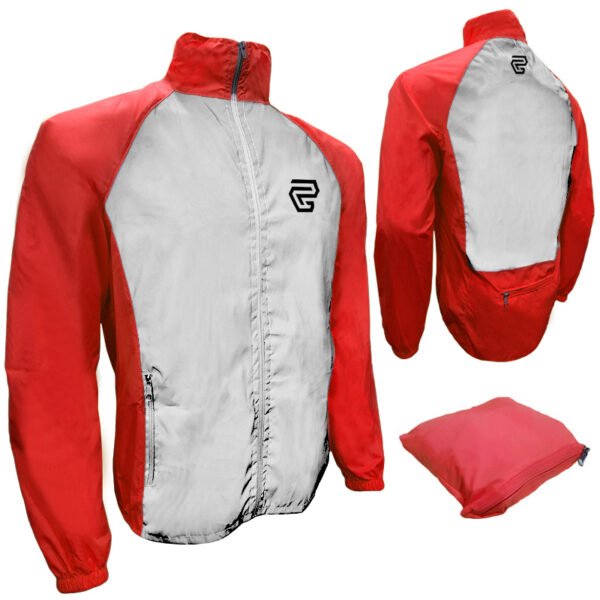 Chaqueta Cortaviento Reflectiva Portable GP roja