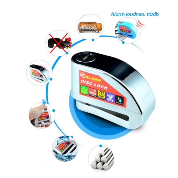 Candado Freno De Disco Con Alarma Premium