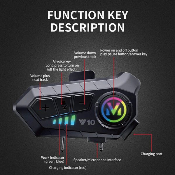 Intercomunicador Y10 Bluetooth