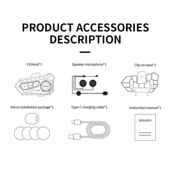 Intercomunicador Y10 Bluetooth